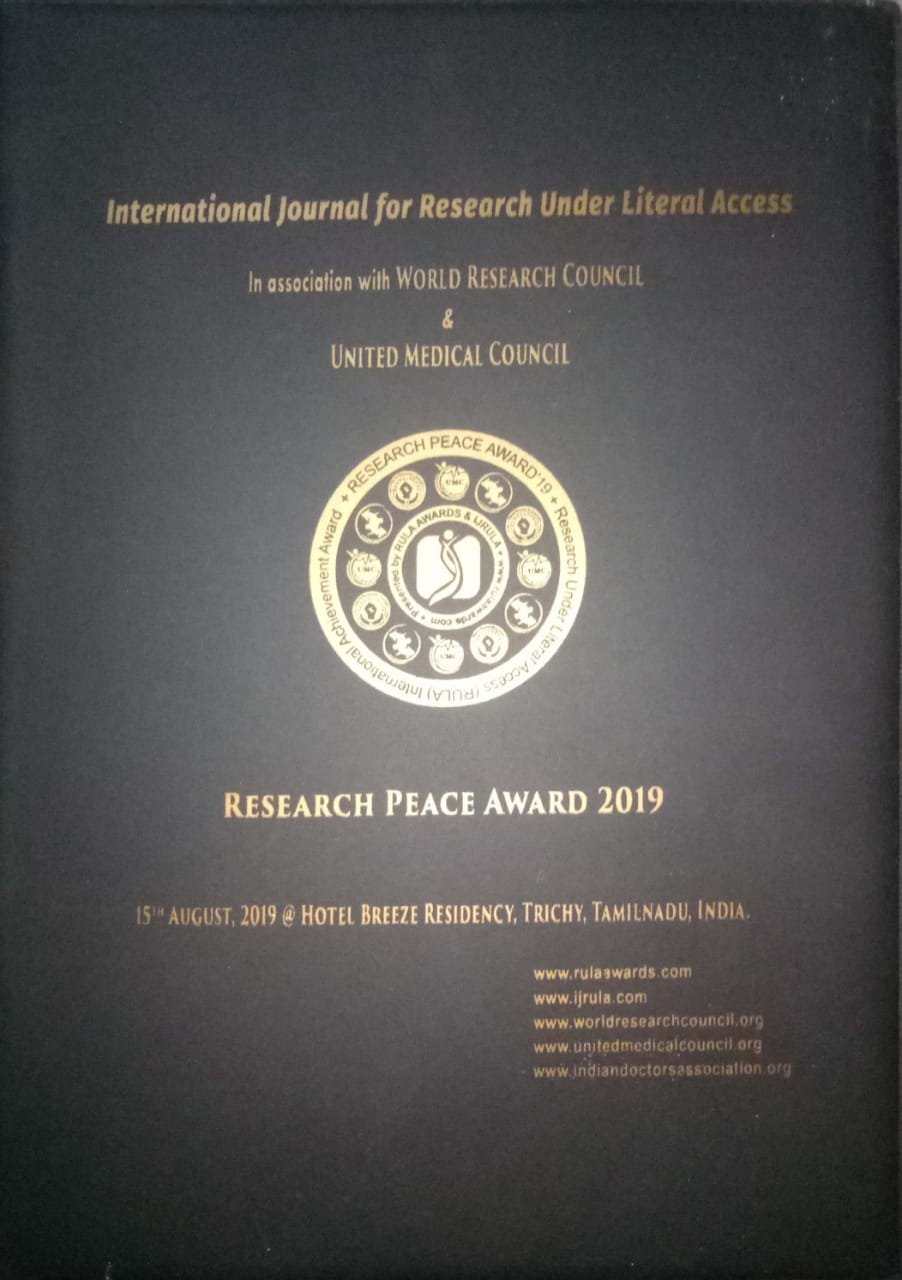 Research Peace Award 2019